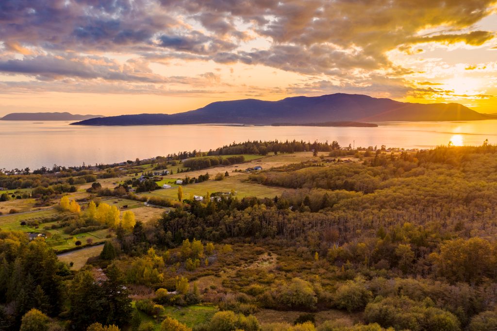 whatcom county at sunset